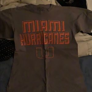 gray Miami Hurricanes shirt